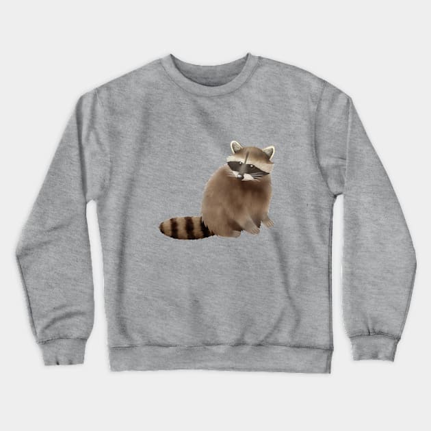 Raccoon Crewneck Sweatshirt by CleanRain3675